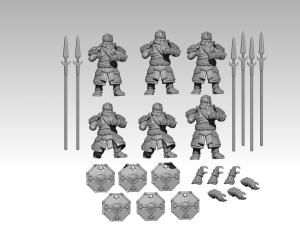 Dwarfs with spear and shield